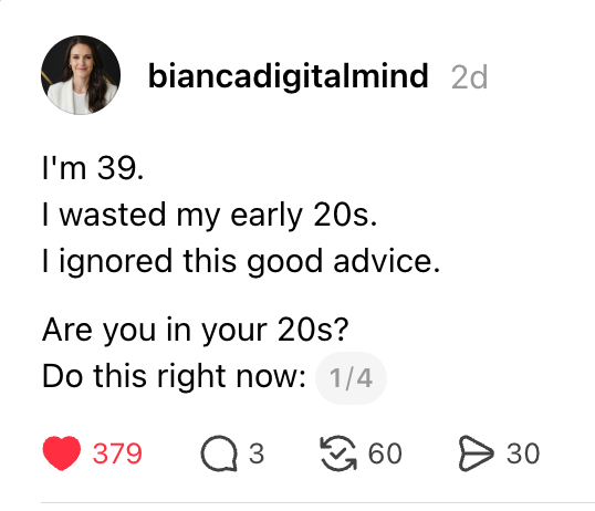 379 likes, 60 reshares post